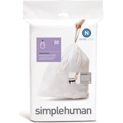 simplehuman Торбички за боклук Simplehuman обадете се N 45 - 50 л 20 бр (cw0174)