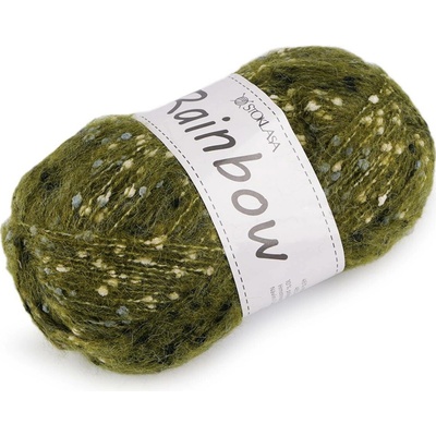 Pletací příze mohérová Rainbow 100 g Varianta: 9 (33-5) zelená, Balení: 1 ks 57865/147365/269189
