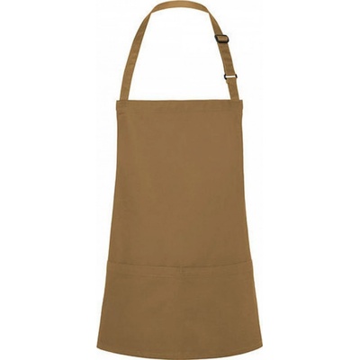 Karlowsky Krátká zástěra s kapsami na břiše nastavení délky na sponu hnědá Pantone 2318C KY123