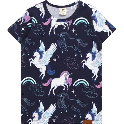Walkiddy Тениска 'Unicorns & Pegasuses' синьо, размер 110