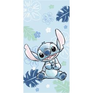 Jerry Fabrics Синя памучна детска кърпа 70x140 cm Lilo and Stitch "Ohana Blue" - Jerry Fabrics (24TW148)