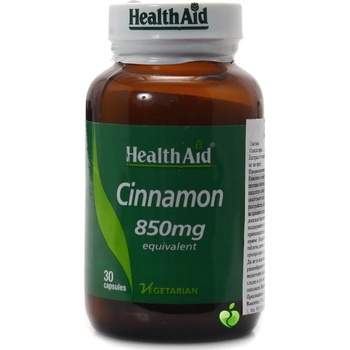 HEALTHAID Хранителна добавка Канела, Health Aid Cinnamon 850mg 30 Vecaps