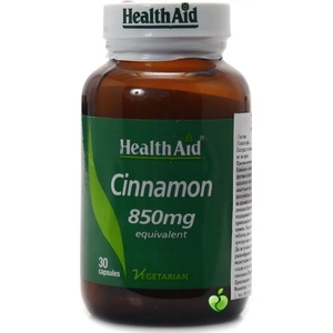 HEALTHAID Хранителна добавка Канела, Health Aid Cinnamon 850mg 30 Vecaps