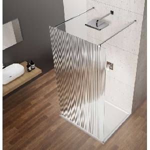 SAPHO Vario - Душ кабина Walk-In за вграждане, 90x200 см, лакирано стъкло, хром/скандинавско стъкло GX1590-01 (GX1590-01)