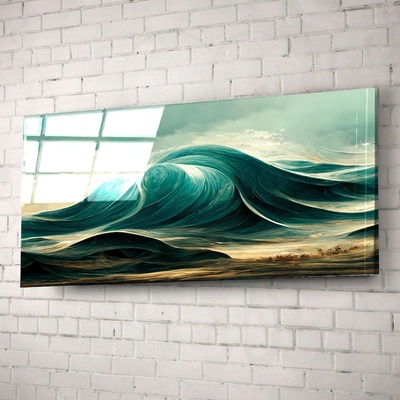 Art gift Стъклено АРТ пано - Зелен водовъртеж