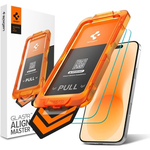 Spigen Стъклен протектор Spigen - (2 бр. ) Glas. tR AlignMaster S (AGL10101) - iPhone 18 Pro Max / iPhone 17 Pro Max - Прозрачен