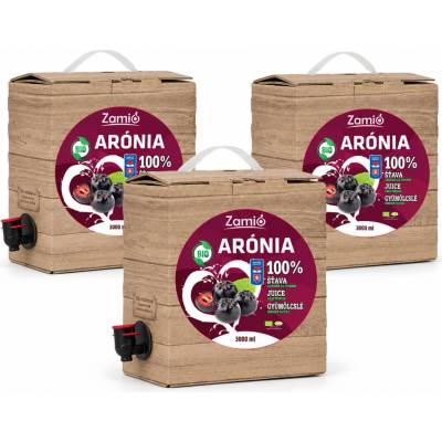 ZAMIO 90-dňová Detox kúra Bio Arónia 3 x 3 l + čaj