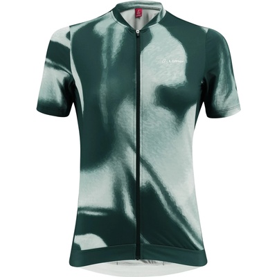 Löffler Дамска фланелка с къс ръкав за колоездене Löffler Women's Bike Jersey Full-Zip PSY Mid Cycling jersey - Forest - размер 44 (EU) (156-2773-0116)