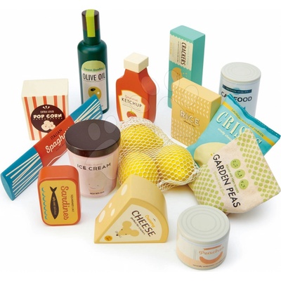 Leaf Toys Supermarket Grocery Set Tender potraviny citróny a sardinky