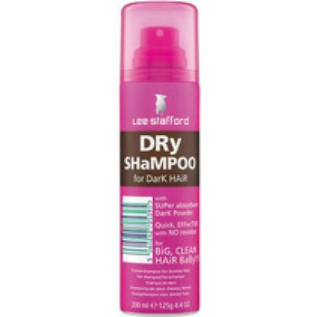 Lee Stafford Dry Shampoo Dark Brown Suchý šampón na tmavohnedé vlasy 200 ml
