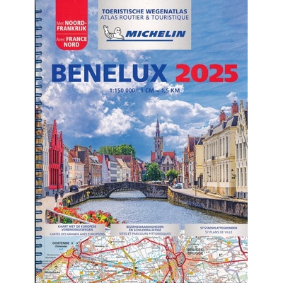 Michelin atlas Benelux 1:150 t. spiral 2025