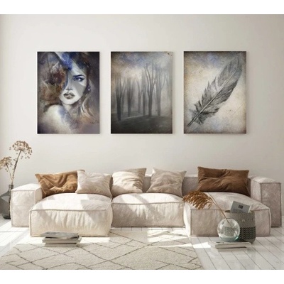Divio Třídílný obraz na plátně, vzor 20368 Velikost: 60x120 cm