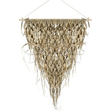 Tapisérie pletený trojúhelník palmového listí na hůlce - 3*45*55cm - Mars & More