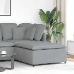 vidaXL Модулен диван с табуретка, светлосив, 100x100x48 см (4104477)