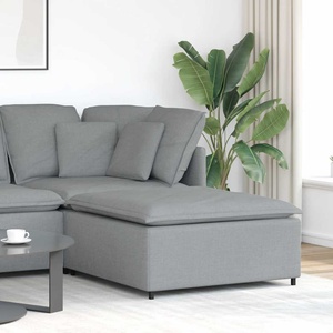 vidaXL Модулен диван с табуретка, светлосив, 100x100x48 см (4104477)