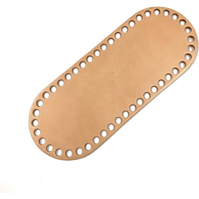 MMboutique Kožené dno na kabelku 30x12 cm natur