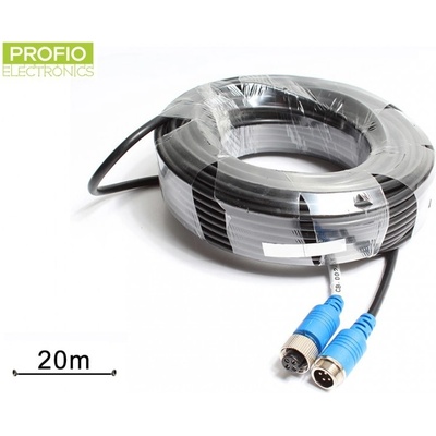 PROFIO 20 m predlžovací vodeodolný 4 pin kábel pre cúvacie kamery