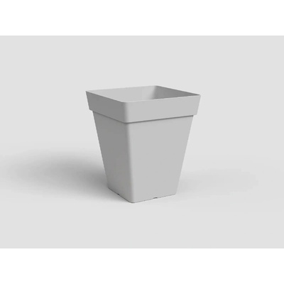 Artevasi Květináč CAPRI čtvercový 50cm plast sv.šedá