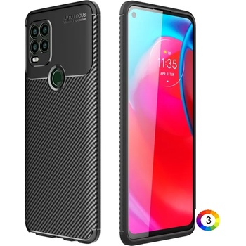 Motorola Moto G Stylus 2021 5G Удароустойчив Carbon Fiber Калъф и Протектор