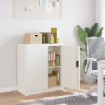 vidaXL Шкаф за папки бял 79x40x90 см стомана (339732)