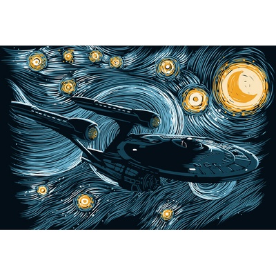 Plagát, Obraz - Starry Trek, 40 × 26.7 cm