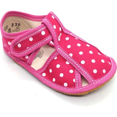 Baby Bare shoes bačkory Pink dot