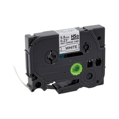 Kompatibilní páska s Brother HSE-211 5,8 mm x 1,5 m, černý tisk/bílý podklad – Zboží Živě