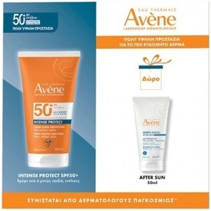 Eau Thermale Avène Промо сет слънцезащитен флуид и крем след слънце, Eau Thermale Avene Promo Eau Thermale Intense Protect Ultra Fluide Set with Face Sunscreen & After Sun SPF50 2 Pieces