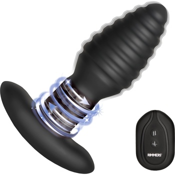 Rimmers Model-E Vibrating Rimming Plug with Remote Control Black
