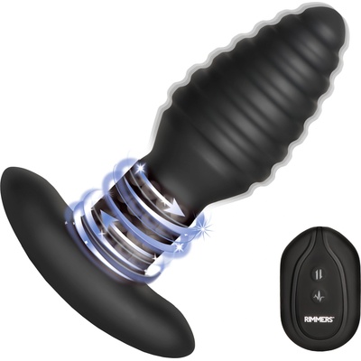 Rimmers Model-E Vibrating Rimming Plug with Remote Control Black