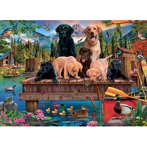 Cobble Hill - Puzzle Pups and Ducks (Family) - 350 piese