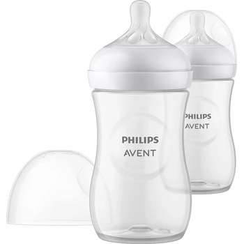 Image 1 of Philips Комплект 2 броя шишета за хранене Philips Natural Response - 260 ml, с биберон със сила на потока 3, 1 m+ (00A.0606.001)
