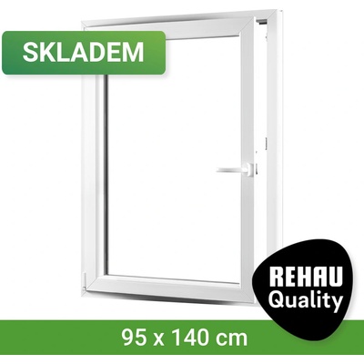 SKLADOVÁ-OKNA.cz REHAU Smartline+, otvíravo-sklopné levé 950 x 1400