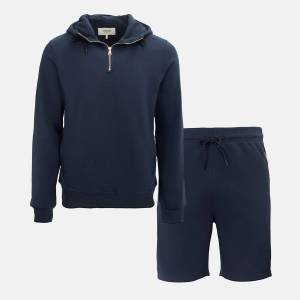 Firetrap Мъжки екип Firetrap Hood Shirt and short Set Mens - Navy