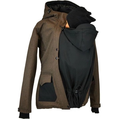 Shara softshellová bunda zimní vsadka se vzorem přední nošení hnědá žíhaná s černou – Zbozi.Blesk.cz