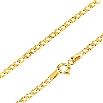 Šperky eshop Retiazka zo žltého zlata očká zdobené drobnými jamkami S3GG23.14