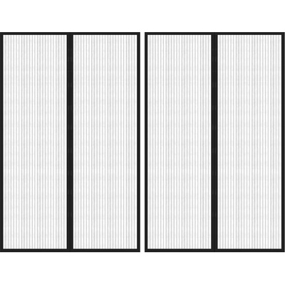 vidaXL Магнитни завеси против насекоми за врата 2 бр черни 220x130 см (314689)