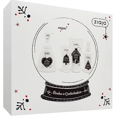 Ziaja Choco Plum sprchový gel 160 ml + mycí pěna 250 ml + krém na ruce 50 ml + tělový sprej 100 ml dárková sada