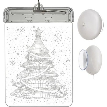 Malatec 17225 Závesná vianočná 3D LED dekorácia svietiaci stromček