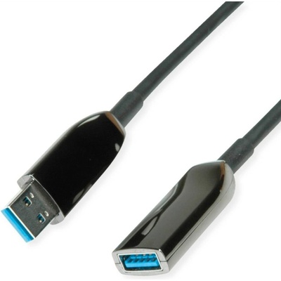Roline 12.04.1077 USB, USB 3.2 Gen1 USB-A zásuvka, USB-A zástrčka, 20m, černý