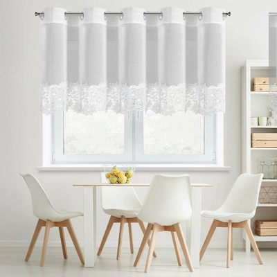 EUROFIRANY ZÁCLONA NA KRÚŽKOCH ARTEMIDA 200X70 CM BIELA