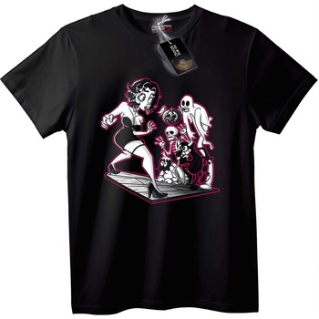 NOONEBRAND Тениска Halloween призраченPin-Up - M, Black