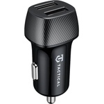 Tactical Зарядно за кола с 2xUSB-A изхода за зареждане на мобилни устройства - Tactical Field Plug Dual USB Car Charger 12W (черен) (SN-501)