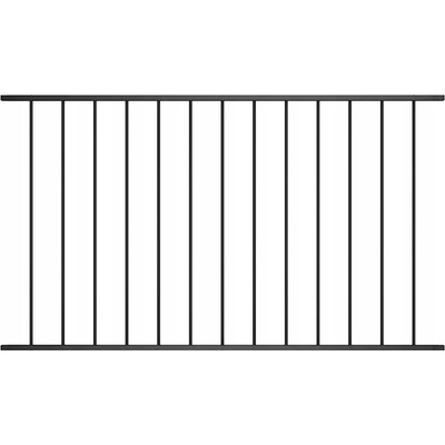Greatstore Plotový dílec ocel s práškovým lakem 1,7 x 0,75 cm černý