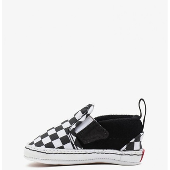 Vans Slip-On V Crib Checker detské letné topánky black/truewhite