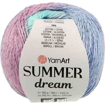 YarnArt Summer Dream 4302 tyrkysová a růžová