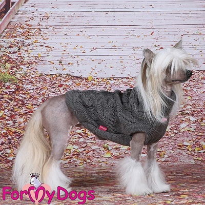 FOR MY DOGS svetr PIGTAIL GREY