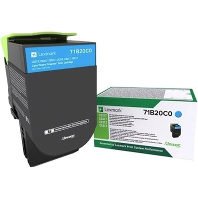 Lexmark 71B20C0 CS/CX317, 417, 517 Cyan Return Programme 2.3K Toner Cartrid (71B20C0)