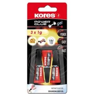 KORES Гел за лепене на възглавници, 3x1 g, KORES "Power Glue Gel" 26342 (26342)