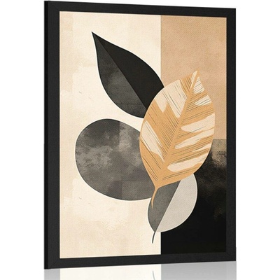 Plakát abstraktní listy No1 - 40x60 black